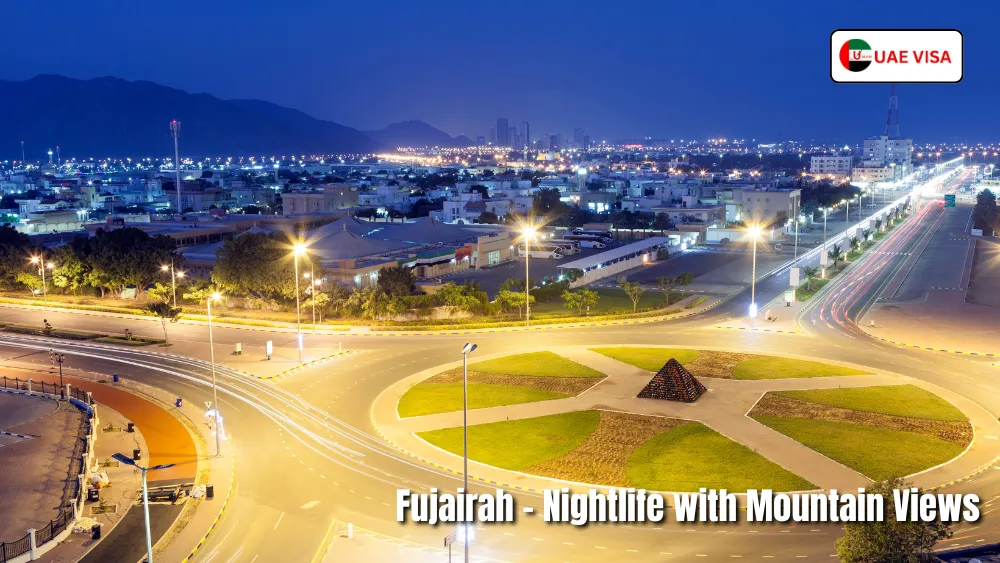 Fujairah - Nightlife with Mountain